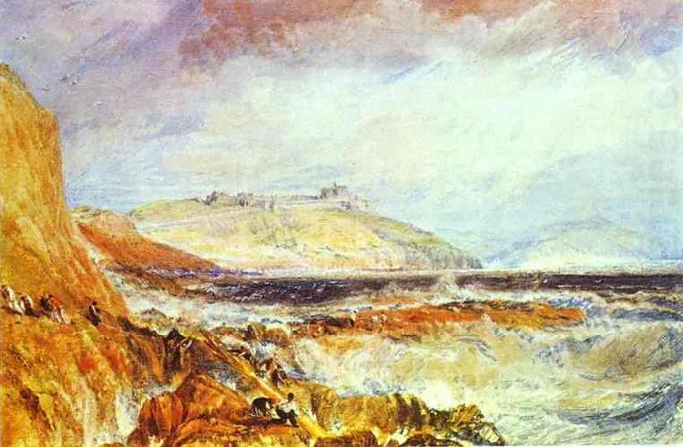 Pendennis Castle Cornwall; Scene after a Wreck., J.M.W. Turner